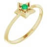 14K Yellow 3 mm Round May Youth Star Birthstone Ring