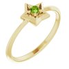 14K Yellow 3 mm Round August Youth Star Birthstone Ring