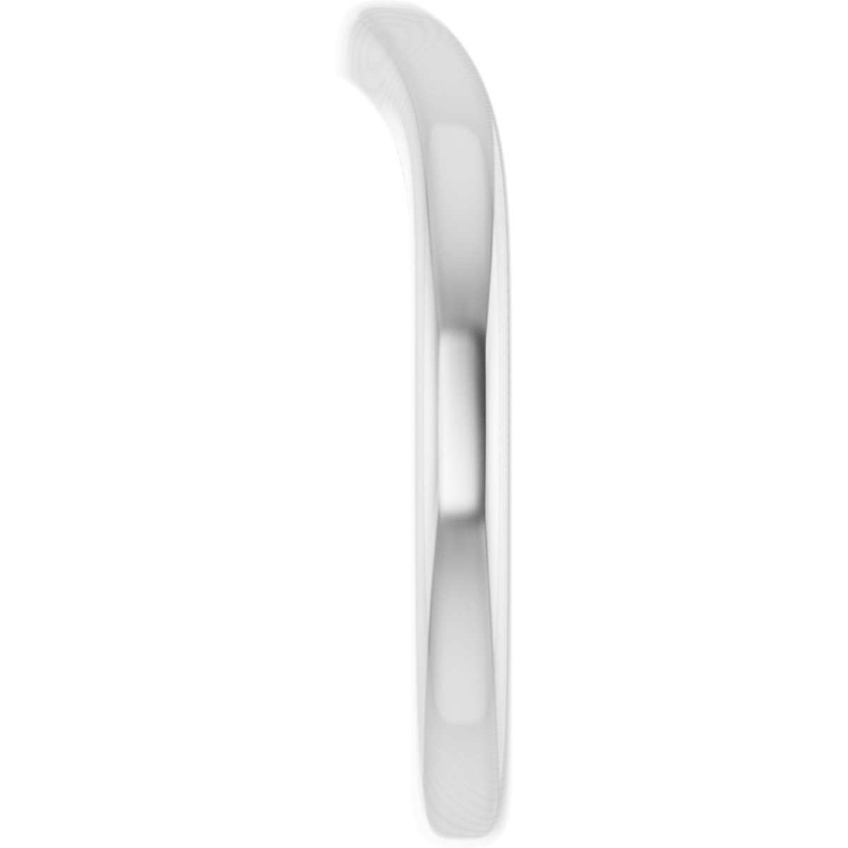 14K White Matching Band for Oval Engagement Ring-4