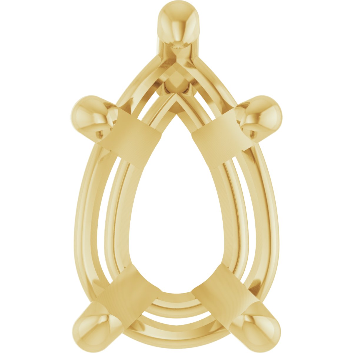 Pear 5-Prong Solitaire Necklace or Slide Pendant