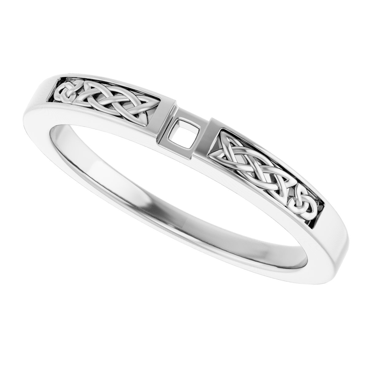 5 x 5 mm Asscher Band Mounting view 5