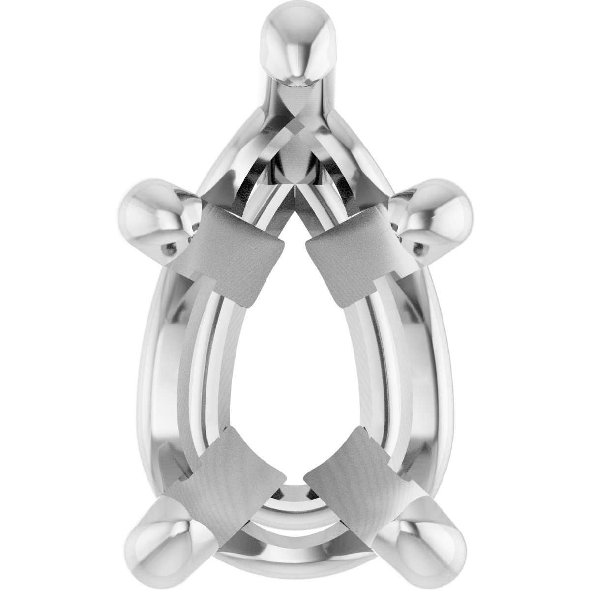 Pear 5-Prong Solitaire Necklace or Slide Pendant