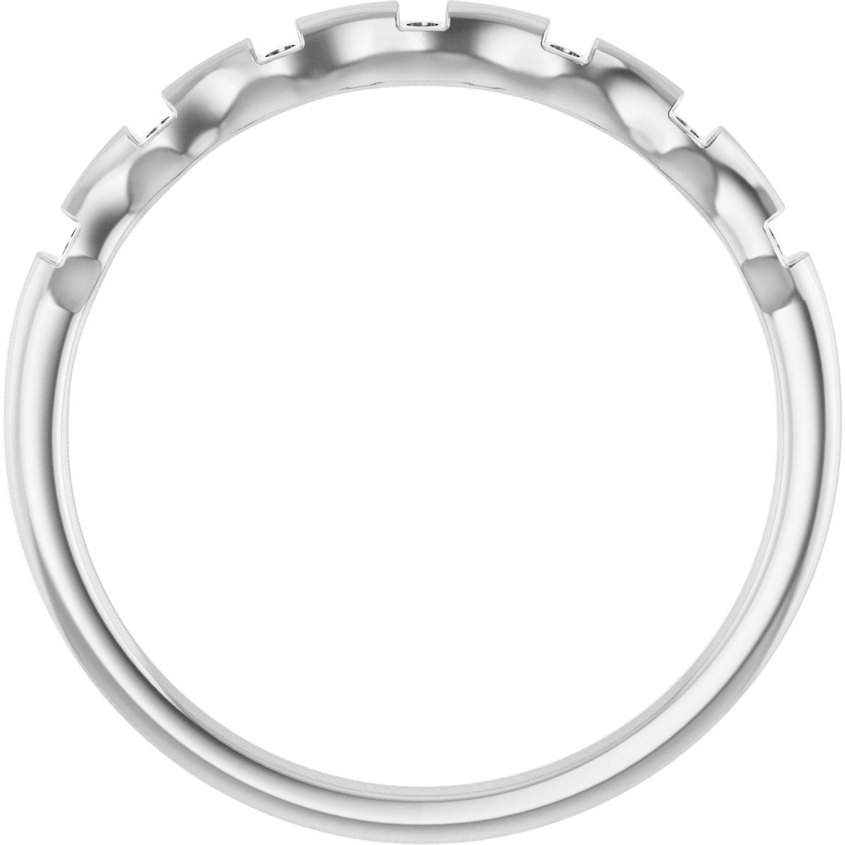 14K White .06 CTW Diamond Stackable Ring