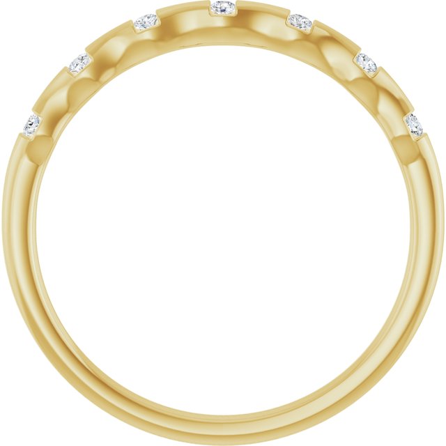 14K Yellow .06 CTW Diamond Stackable Ring  