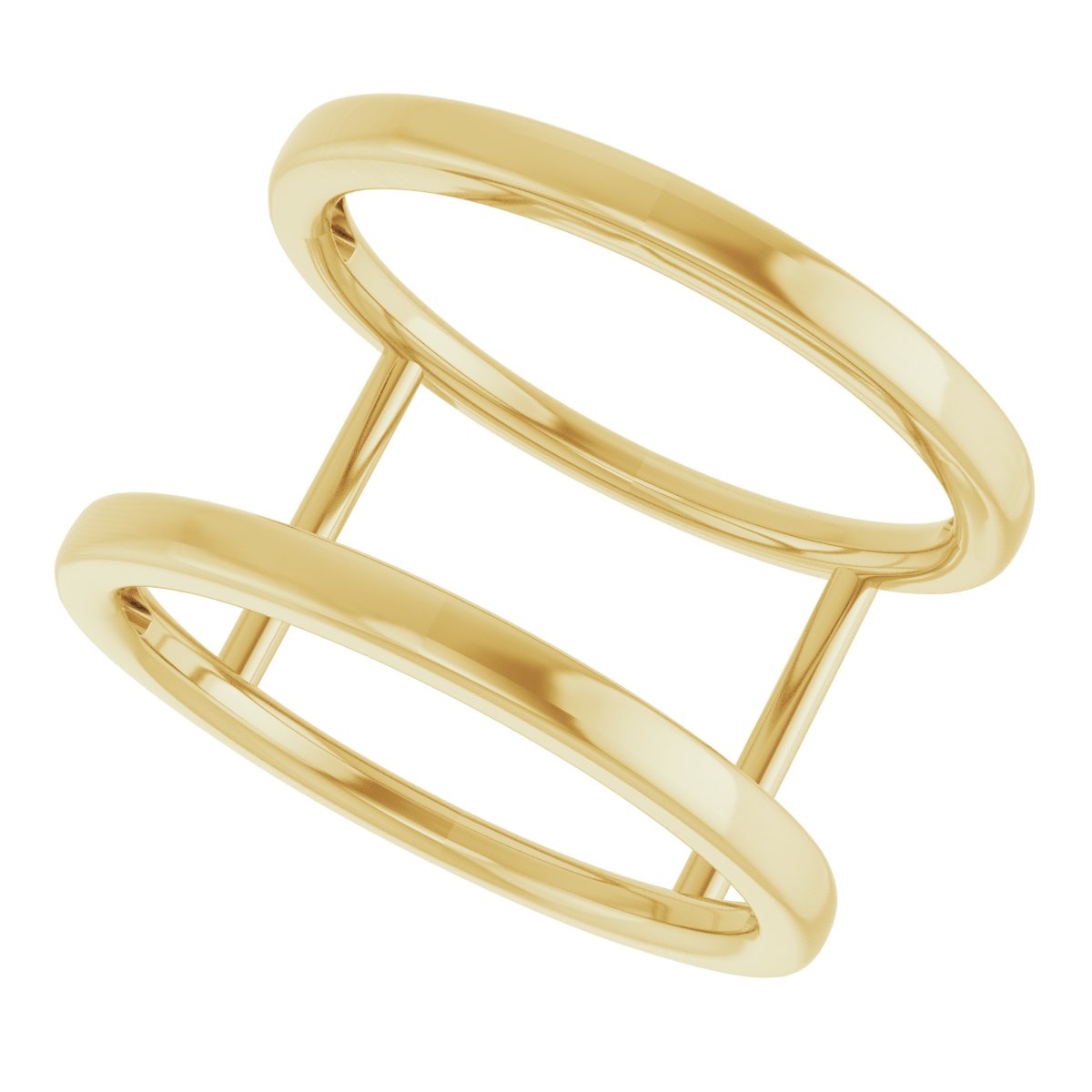 14K Yellow Negative-Space Ring