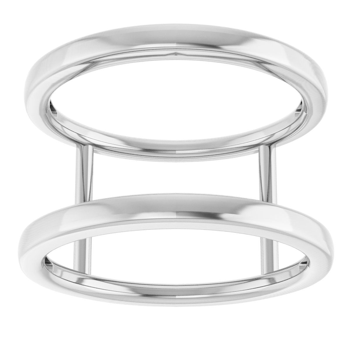 14K White Negative-Space Ring