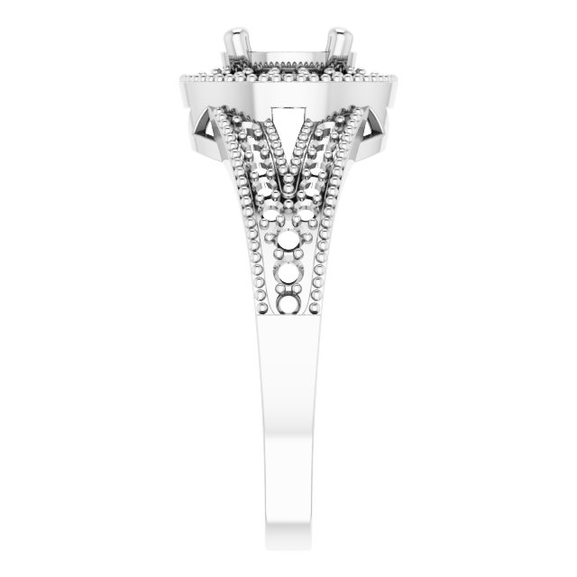 Sterling Silver Imitation White Cubic Zirconia Halo-Style Ring 