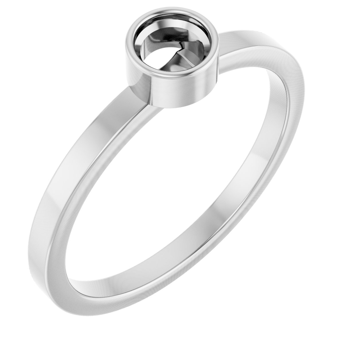 Bezel-Set Solitaire Ring