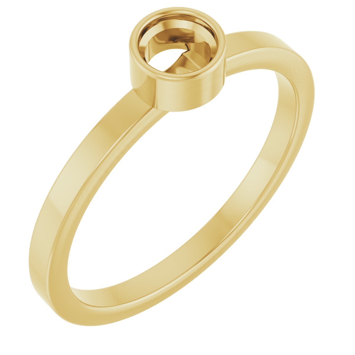 Bezel-Set Solitaire Ring