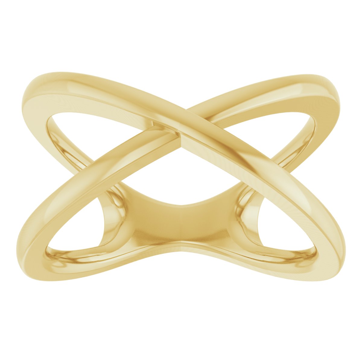 14K Yellow Criss-Cross Ring 