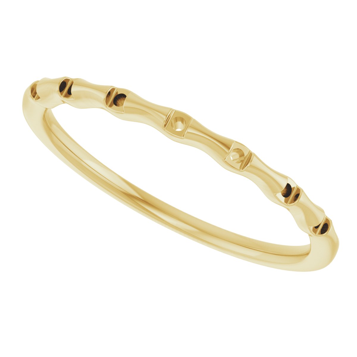 14K Yellow .06 CTW Natural Diamond Stackable Ring
 