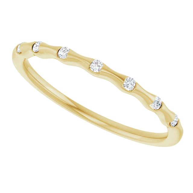 14K Yellow .06 CTW Diamond Stackable Ring  