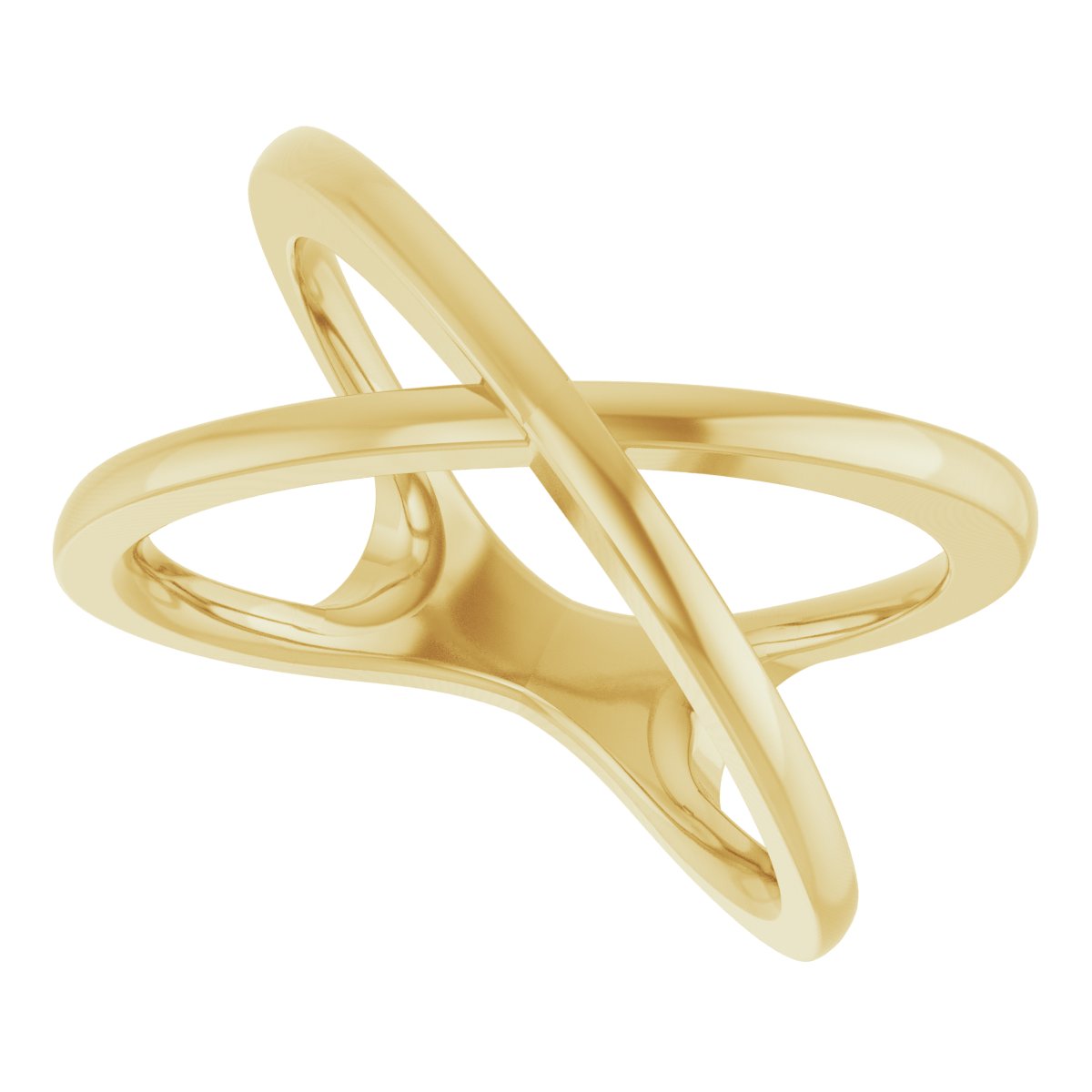 14K Yellow Criss-Cross Ring 