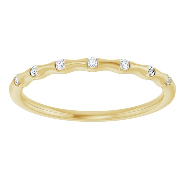 14K Yellow .06 CTW Natural Diamond Stackable Ring
 