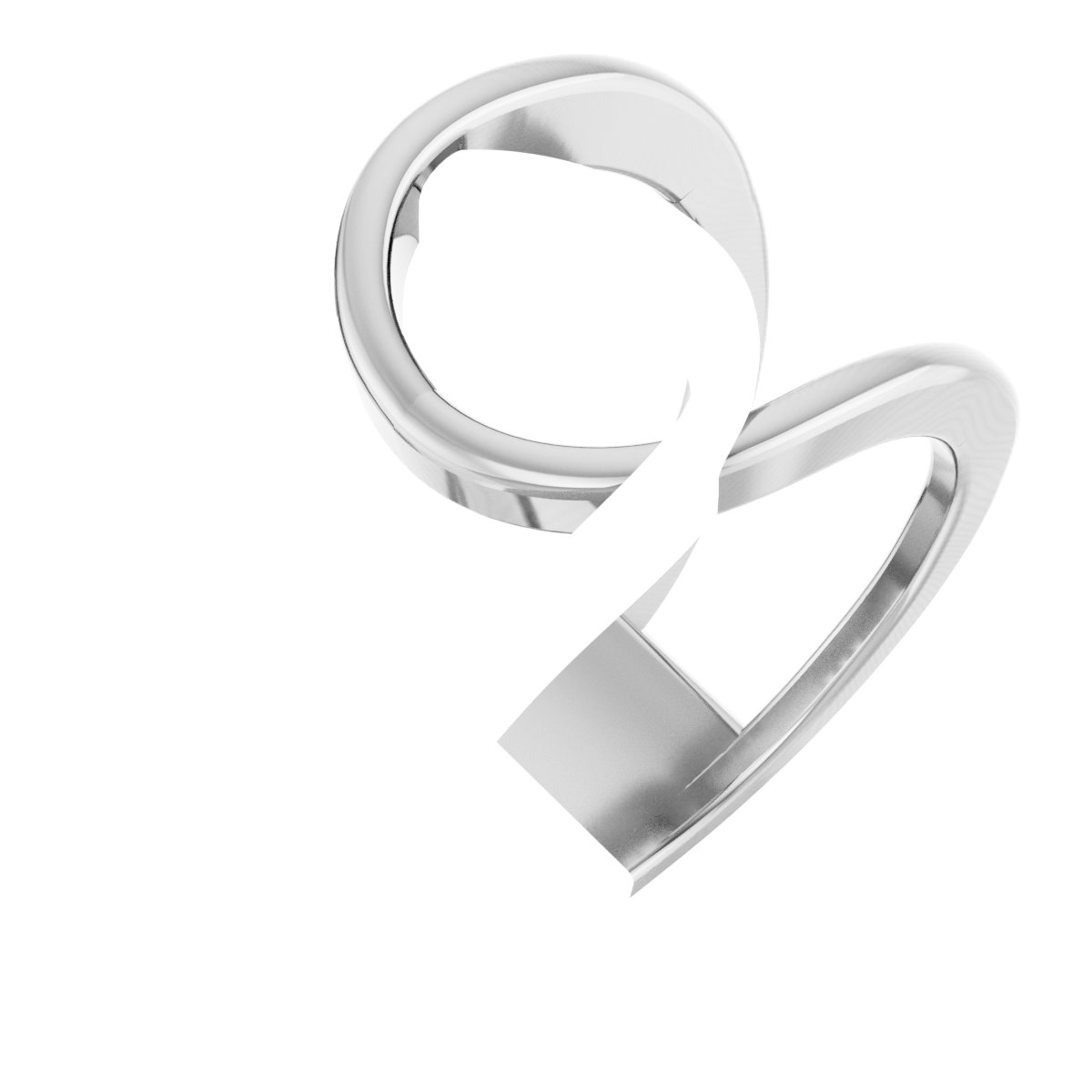 14K White/Yellow Interlocking Loop Ring