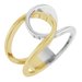 14K White/Yellow Interlocking Loop Ring