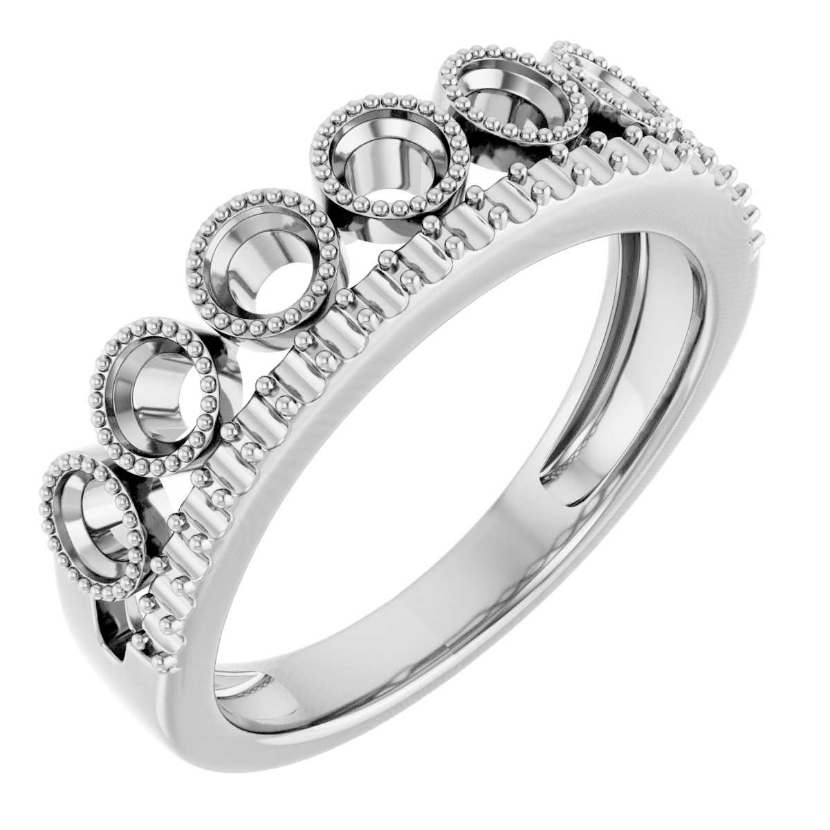 14K White 1 CTW Lab-Grown Diamond Ring