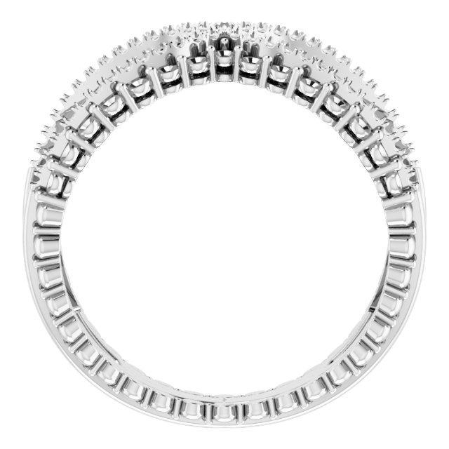 14K White 1/2 CTW Natrual Diamond Negative Space Ring 