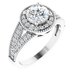 Sterling Silver Imitation White Cubic Zirconia Halo-Style Ring 