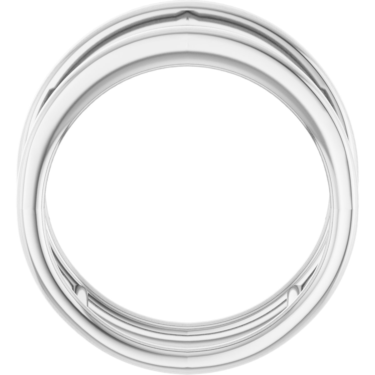 14K White Negative-Space Ring