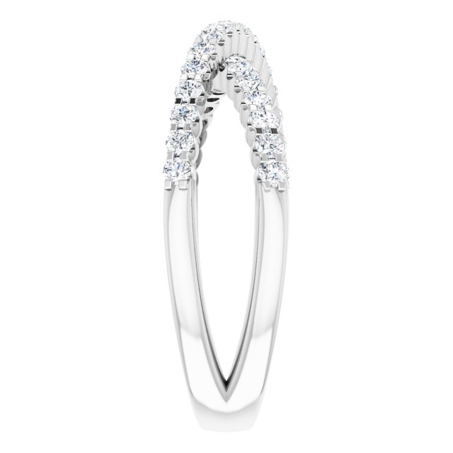 14K White 1/2 CTW Natural Diamond Criss-Cross Ring 