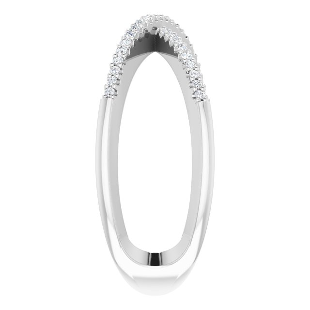 14K White 1/6 CTW Natural Diamond Criss-Cross Ring