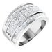 14K White 2 CTW Natural Diamond Invisible Set Ring Size 5