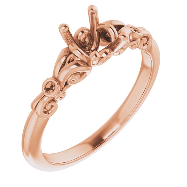 Accented Sculptural Engagement Ring or Band