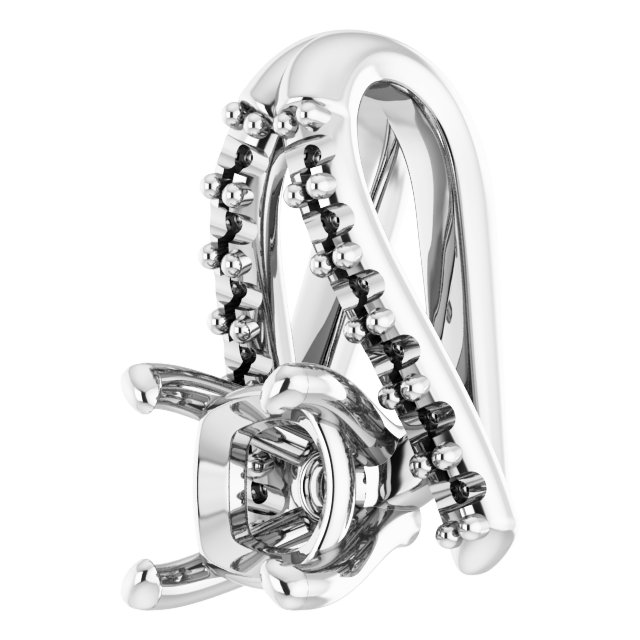 12x8 mm Pear Pendant Mounting view 2
