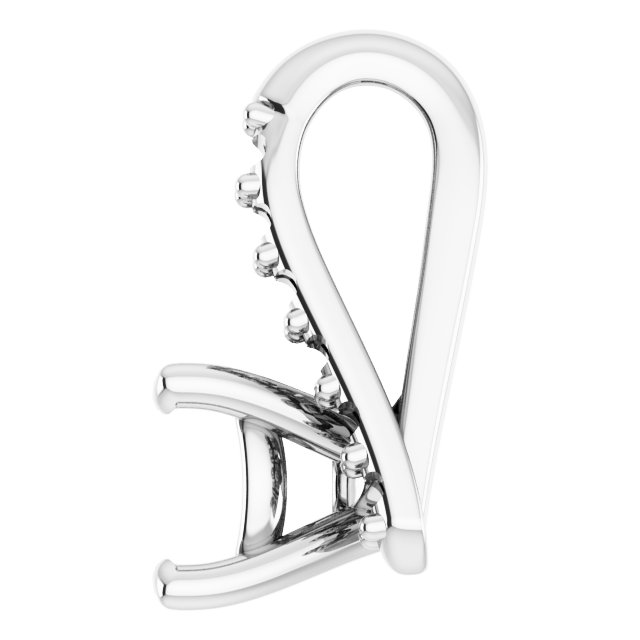 12x8 mm Pear Pendant Mounting view 3