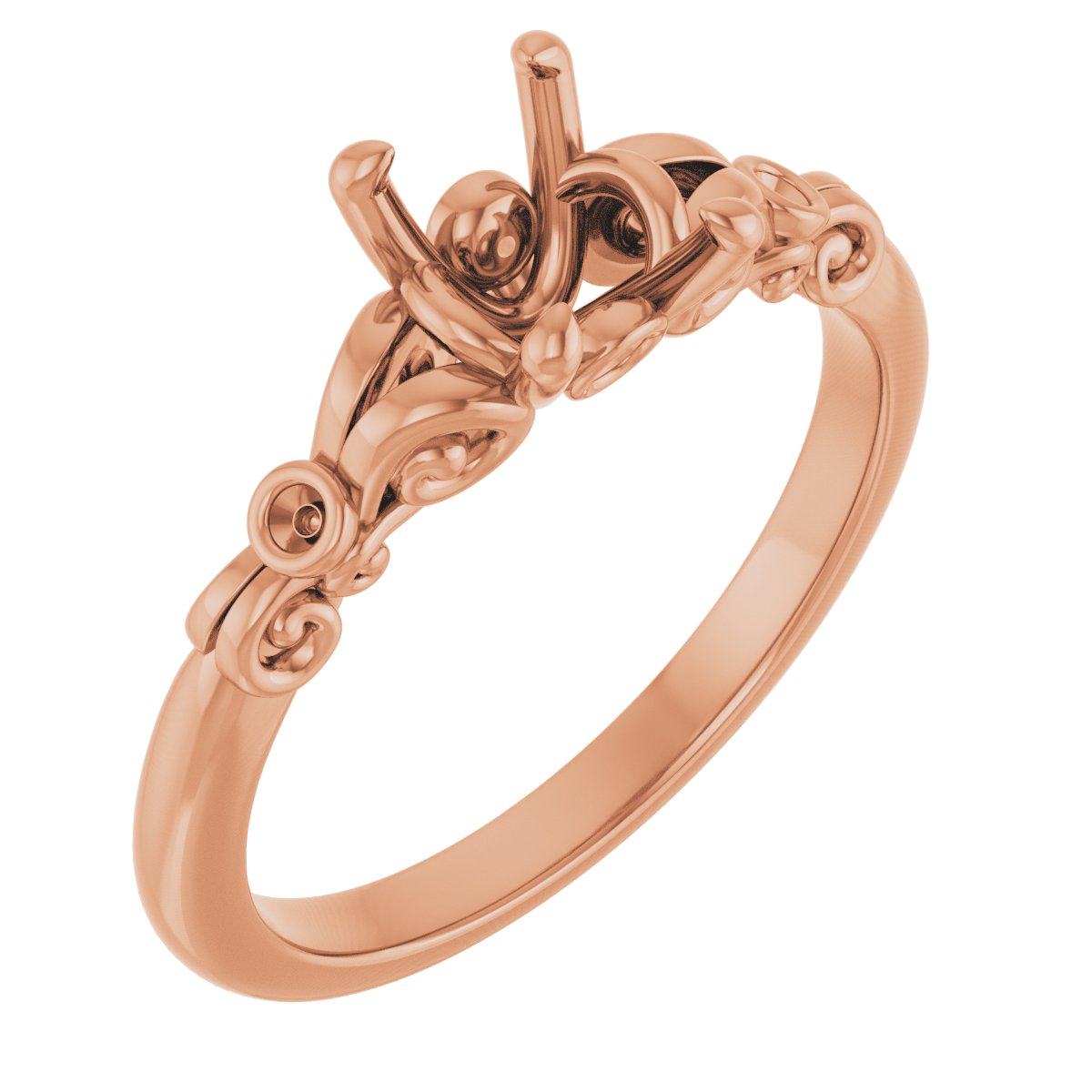 Accented Sculptural Engagement Ring or Band