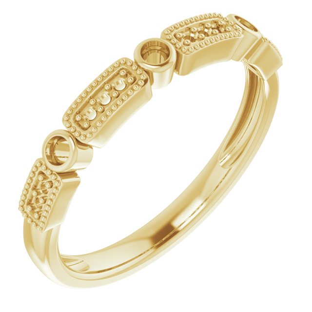 14K Yellow 1/10 CTW Natural Diamond Stackable Ring