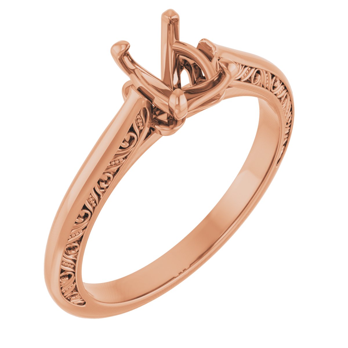 Solitaire Sculptural Engagement Ring or Band