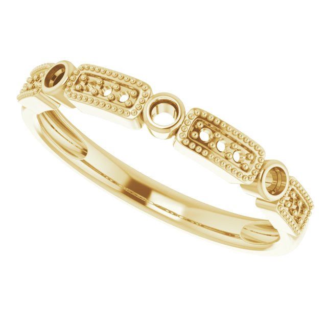 14K Yellow 1/10 CTW Natural Diamond Stackable Ring