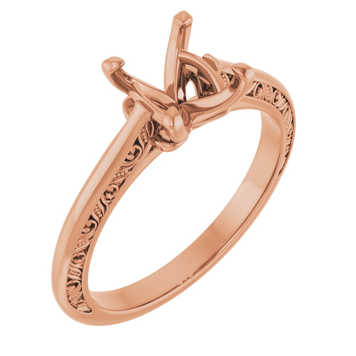 Solitaire Sculptural Engagement Ring or Band