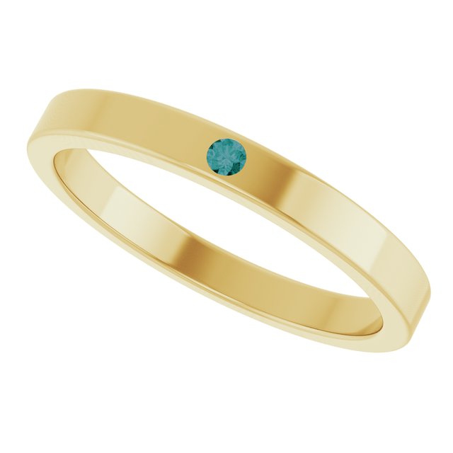 14K Yellow Alexandrite Stackable Family Ring
