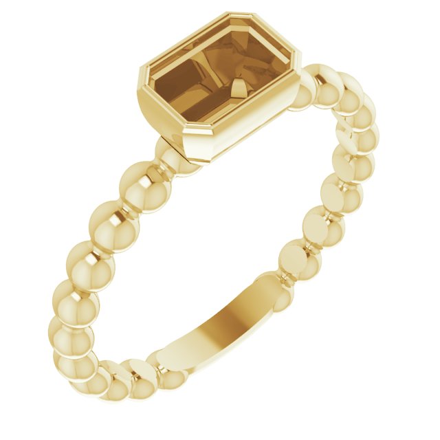 14K Yellow Sapphire Stackable Family Ring Ref 16233124