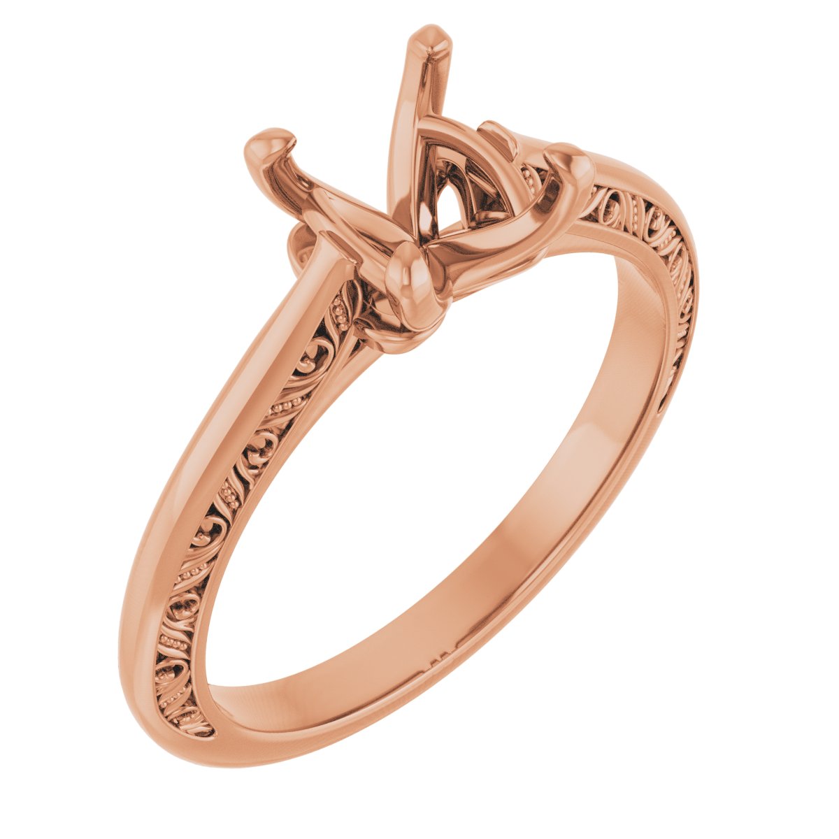 Solitaire Sculptural Engagement Ring or Band