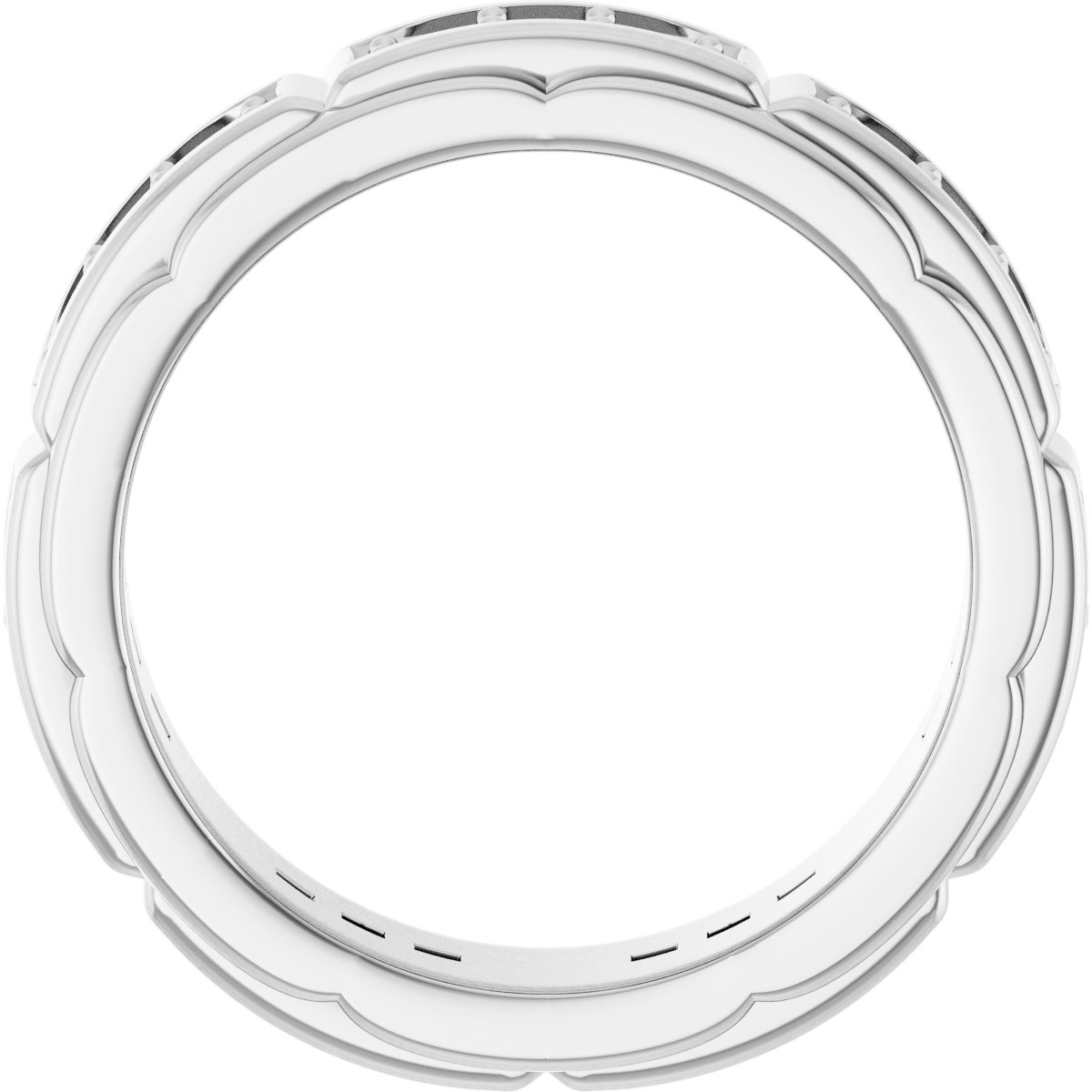 2.25 mm Round Mens Band Mounting view 2