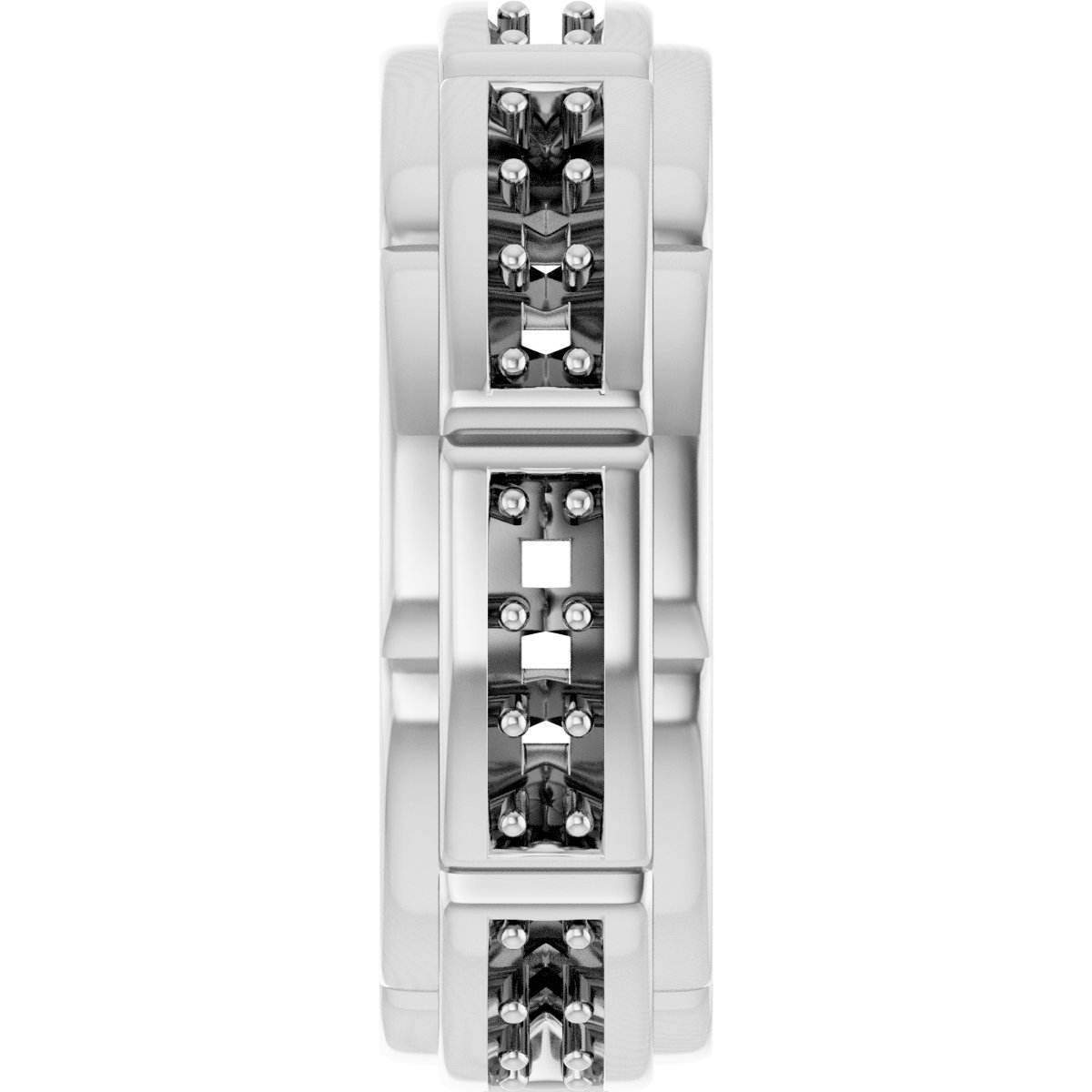 2.25 mm Round Mens Band Mounting view 4