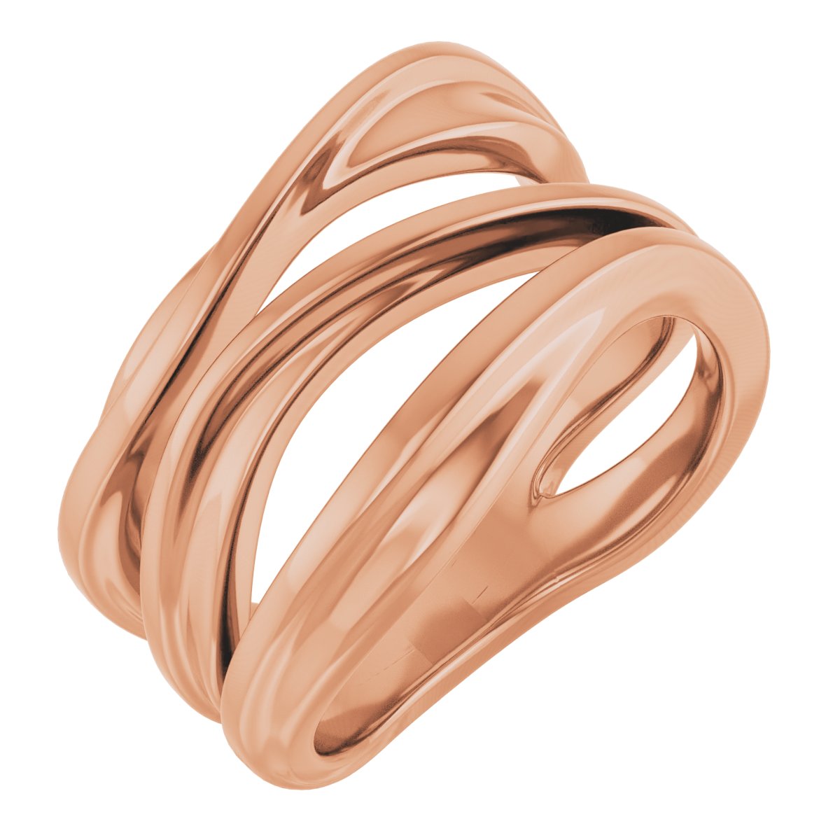 14K Rose Negative Space Ring