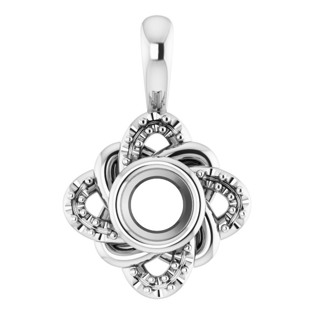 Accented Bezel-Set Celtic-Inspired Pendant