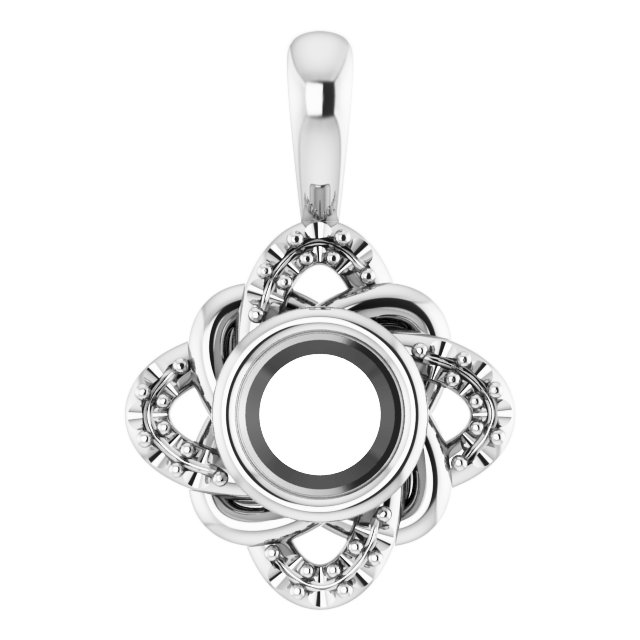 Accented Bezel-Set Celtic-Inspired Pendant