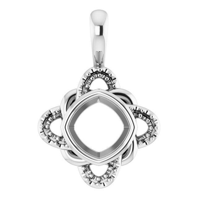 Accented Bezel-Set Celtic-Inspired Pendant