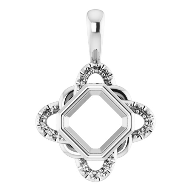 Accented Bezel-Set Celtic-Inspired Pendant
