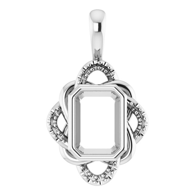 Accented Bezel-Set Celtic-Inspired Pendant