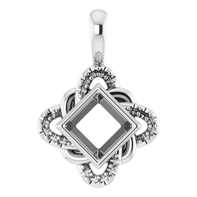 Accented Bezel-Set Celtic-Inspired Pendant