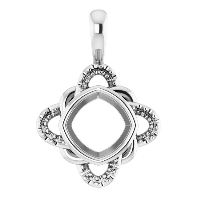 Accented Bezel-Set Celtic-Inspired Pendant