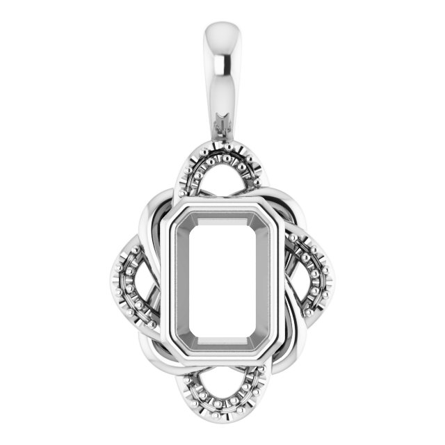 Accented Bezel-Set Celtic-Inspired Pendant