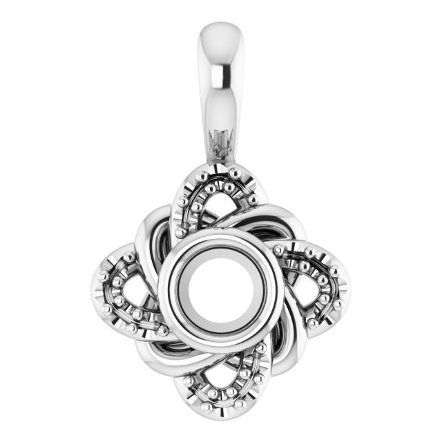 Accented Bezel-Set Celtic-Inspired Pendant